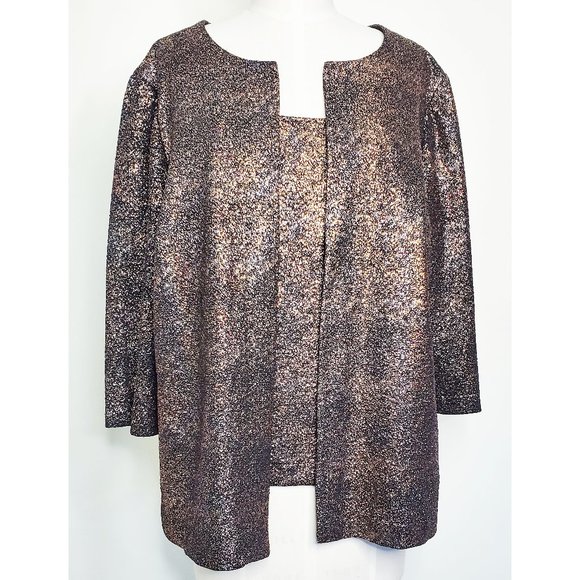 Alex Evenings Jackets & Coats Alex Evenings Womens 2piece Copper